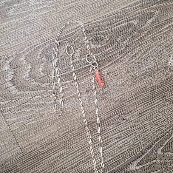 ELLE 925 Sterling Silver Paperclip Chain Necklace 32" - Picture 5 of 10